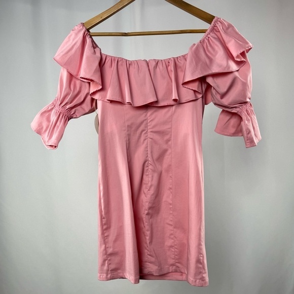 NWT Camila Coelho Violet Mini Dress in Baby Pink Size Small - Picture 10 of 12